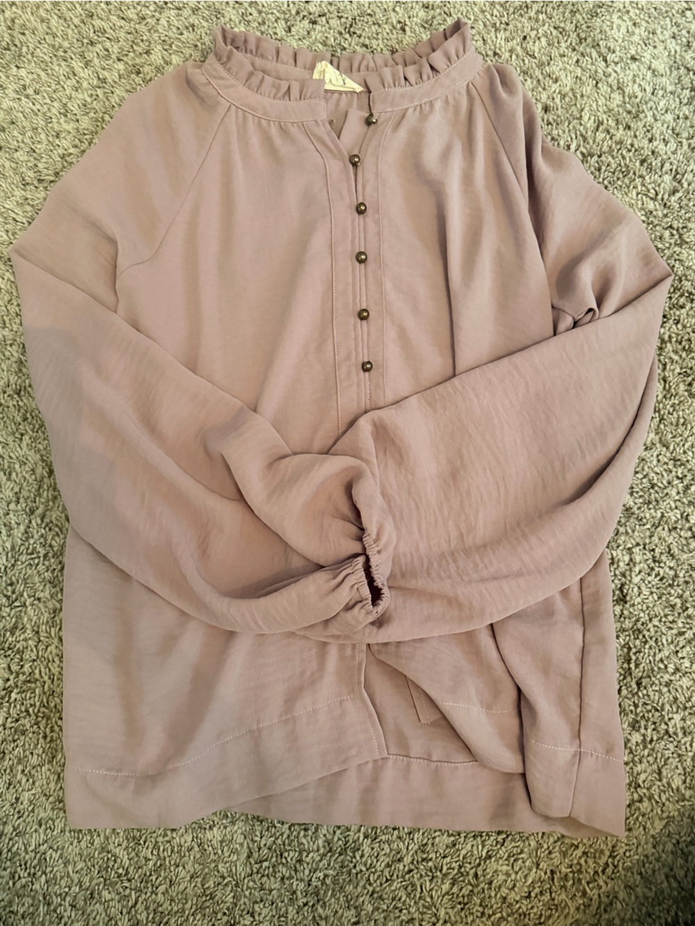 Soft Mauve Button-Front shirt